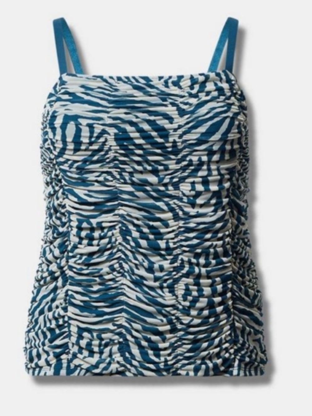 Torrid stretch mesh cropped shirred cami